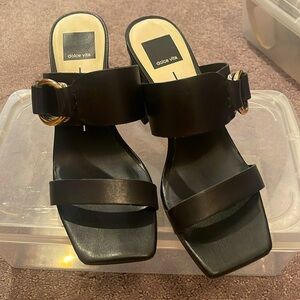 Dolce vita leather slide in mule with block heel size 8.5